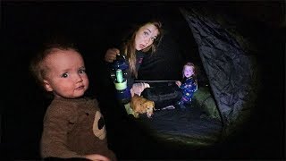 BACKYARD TENT First Time Camping with Adley and Baby Niko Smores routine by the Camp Fire 🔥 🍫 [upl. by Durwood]