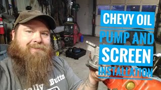 Small block Chevy oil pump installation [upl. by Zach17]