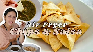 AIR FRYER TORTILLA CHIPS AND SALSA  EASY AND QUICK [upl. by Jessi]