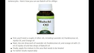 Babchi Oil for Vitiligo – A Complete Guide [upl. by Feingold]