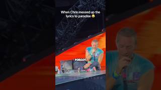 Coldplay Forgets Lyrics on Stage – Watch Their Heartfelt Apology coldplay shorts [upl. by Allard963]