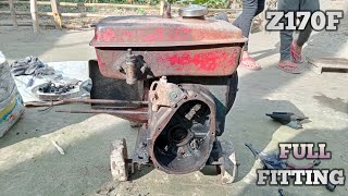 How to 4 hp China diesel engine full fitting  4 hp China diesel engine repair [upl. by Odlamur]