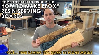 How To Make Epoxy Resin Cutting Boards  DIY River Resin Charcuterie Boards  Big Time Saving Molds [upl. by Howey]