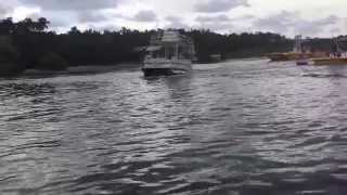 Pontoon Boat Flipping Over [upl. by Aleb]