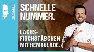 Schnelles Fischgericht LachsFischstäbchen mit leckerer Remoulade von Steffen Henssler [upl. by Latoye]