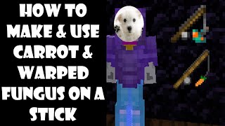 How to use the Carrot On a Stick In Minecraft  ENGLISH [upl. by Ahseena156]