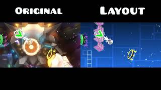 Original vs Layout  quotThe Eschatonquot by Xender Game  Geometry Dash 21 [upl. by Dodson775]