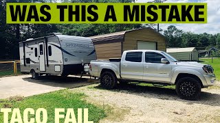 Toyota Tacoma vs travel trailer [upl. by Bohs]