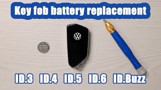 Volkswagen Taos How to replace remote key fob battery [upl. by Lehcyar]