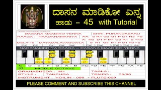 KANNADA DASARA PADAGALU DASANA MADIKO YENNA PIANO KEYBOARD [upl. by Ahsed]