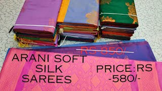 Arani Soft Silk Sarees  Price Rs 580  Aranisoftsilksarees [upl. by Barbette]