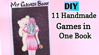 11 EASY PAPER GAMES IDEAS  DIY Cute Gaming Book  How to make paper gaming book  DIY Paper Games [upl. by Khai]