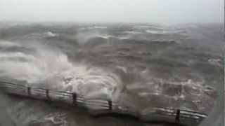 Hurricane Sandy Storm Footage Union Beach NJ [upl. by Ahsin323]