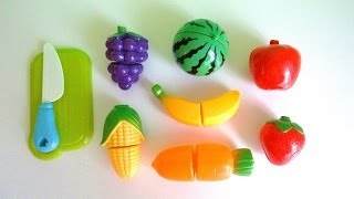 Toy cutting fruit velcro cooking playset [upl. by Nalad]