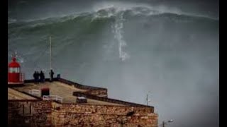 Dia de ondas gigantes na Nazaré [upl. by Ahseele]