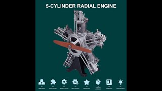 ⭐ 5 Cylinder Radial Engine Model Kit [upl. by Ehrlich]