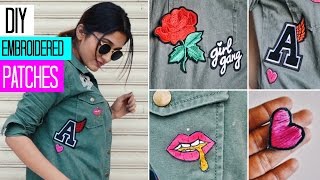 DIY CUSTOM EMBROIDERED PATCHES  3 techniques [upl. by Laehcym]