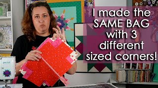 What size should you cut your Boxed Corners when sewing bags [upl. by Hairaza]