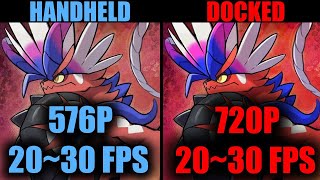 Pokémon Scarlet  Nintendo Switch  FPS  Handheld vs Docked [upl. by Jerman63]