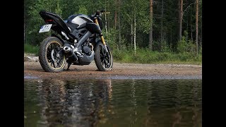 Yamaha MT 125 offroad  Traffic problems [upl. by Akinej865]