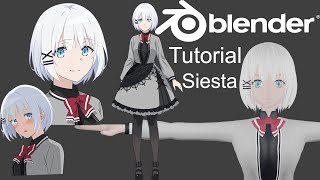 【Blender 293 】Siesta Modeling Character anime creation  Gjnko [upl. by Kira]