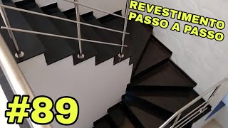 89 Como revestir escada com granito Parte 1 [upl. by Mercorr]