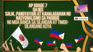 AP G7Q4W3Salik ng nasyonalismo sa pagbuo ng mga bansa sa Silangan at TimogSilangang Asya [upl. by Manda]