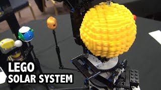 Motorized Mechanical LEGO Solar System  Great Western Brick Show 2019 [upl. by Mik691]