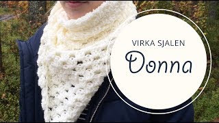 Virka sjalen Donna för nybörjare [upl. by Elmore]