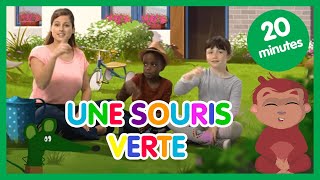 Une souris verte  20 Minutes de Comptines pour enfants  Comptine avec paroles  Les amis de Boubi [upl. by Crista666]