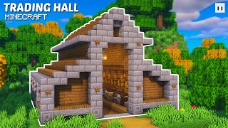 Minecraft  How to Build a Villager Trading Hall  Simple Trading Hall Tutorial [upl. by Elinore]