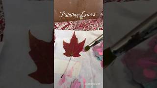 Painting on leaves 🍁 🎨 [upl. by Soirtimid]