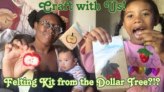 Crafting with the Kids Testing out Dollar Tree Felting Kits [upl. by Anibas]