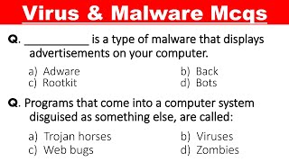 Computer Virus amp Malware MCQs  computer [upl. by Dollie12]