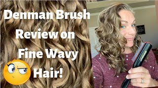 Denman Brush on Fine Wavy Hair [upl. by Ayinat]