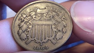 1864 US 2 Cent Piece Coin • Values Information Mintage History and More [upl. by Krigsman]