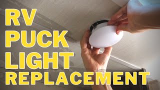 LED Puck Light Replacement RV amp Camper Recessed Lights  How To [upl. by Essirahs485]