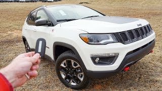 2018 Jeep Compass Trailhawk Start Up Walkaround Test Drive and Review [upl. by Sutsugua450]