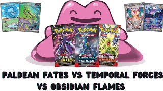 Temporal forces vs Paldean fates vs Obsidian flames Hunting for Charizard and SIRs 🔥 [upl. by Dnaleel]