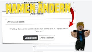 Roblox NAMEN ÄNDERN Anzeigename amp Benutzername [upl. by Christianna923]