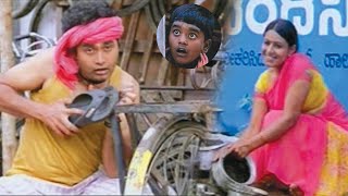 Kannada Comedy Videos 2020  Sharan amp Shruthi Comedy Scene At Cycle Shop  Kannadiga Gold Films [upl. by Klatt]