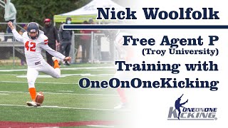 Nick Woolfolk  Free Agent P  Training W One On One Kicking [upl. by Doelling]