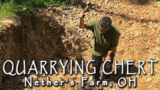 Quarrying Chert  Flint at Nethers Farm for Crafting Stone Age Tools  Rockhounding Travel Vlog 11 [upl. by Ayamahs]