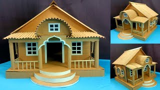 Amazing Cardboard House Crafts  Easy Hand Made Organizer House  Simple Cardboard House Design [upl. by Alenas]