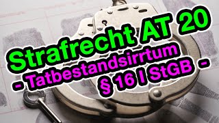 Tatbestandsirrtum § 16 StGB  Strafrecht AT 20 [upl. by Yumuk]