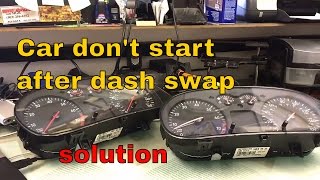 Vw cluster swap car wont start solution [upl. by Gavriella]