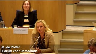 Ongevaccineerden uitsluiten geen discriminatie  Karine De Potter FVD vs GroenLinks [upl. by Cissy]