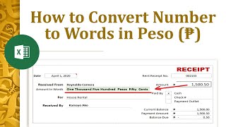 Ｍｓ Ｅｘｃｅｌ Ｈｏｗ ｔｏ Ｃｏｎｖｅｒｔ Ｎｕｍｂｅｒ ｔｏ Ｗｏｒｄｓ ｉｎ Ｐｅｓｏ [upl. by Slavin286]