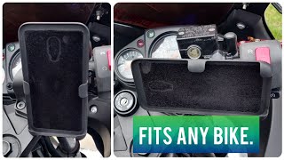 DIY Cheap Motorcycle Phone Mount  Universal Fits ANY Bike [upl. by Janene]