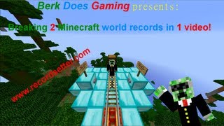 Minecraft World Record Recordsettercom Longest bridge amp Longest RailRail ride [upl. by Geraldina]